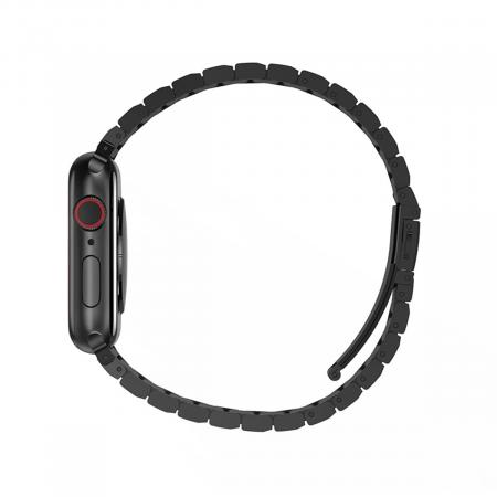 Ремешок UNIQ для Apple Watch 42/44/45 мм Strova Strap Link Steel (44MM-STRVBLK) Черный