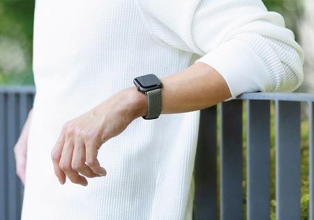 Ремешок UNIQ для Apple Watch 42/44/45 мм ASPEN Strap Braided (44MM-ASPGRN) Зеленый