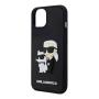 Чехол Karl Lagerfeld для iPhone 15 3D Rubber Karl & Choupette Hard (KLHCP15S3DRKCNK) Черный