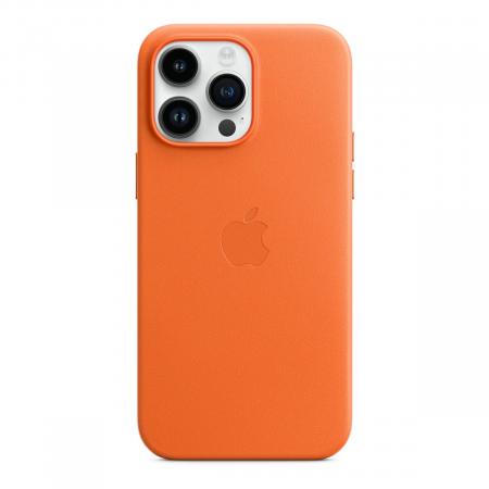 Чехол Leather Case MagSafe для Apple iPhone 14 Pro Max «Orange»