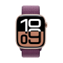 Apple Watch Series 10, 46 мм корпус из алюминия цвета «Rose Gold», ремешок Sport Loop цвета «Plum»