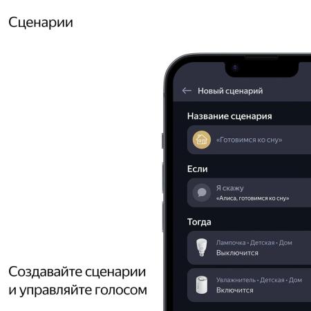 Умная колонка Яндекс.Станция Лайт с рисунком Смешарики Фиолетовый