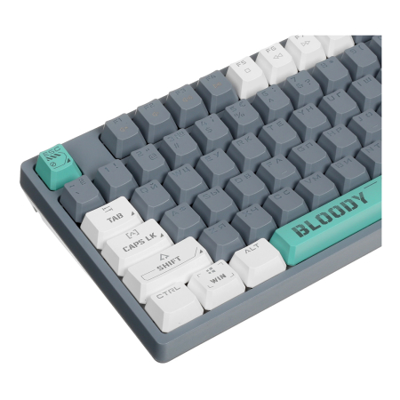 Клавиатура A4Tech Bloody S87 Energy, USB for gamer LED Механическая (S87 USB ENERGY ASH) Серый/зеленый