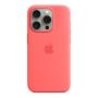 Чехол Silicone Case для Apple iPhone 15 Pro с MagSafe (original) Guava, розовый